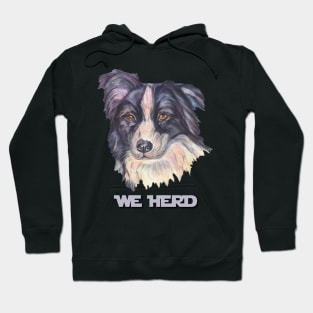 We Herd, Border Collie Face Hoodie